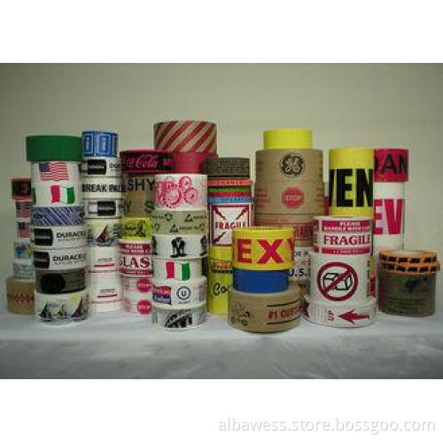 50mm x 66m Yellow Custom Printed Packing Tape For Printed D